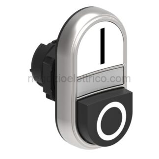 LOVLPCBL7224 pulsante doppio bianco/nero simboli i-o