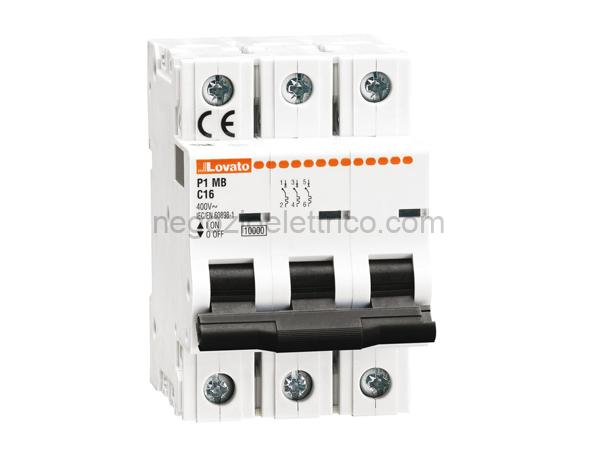 LOVP1MB3PB02 interruttore magnetotermico 3p b 2a 10ka