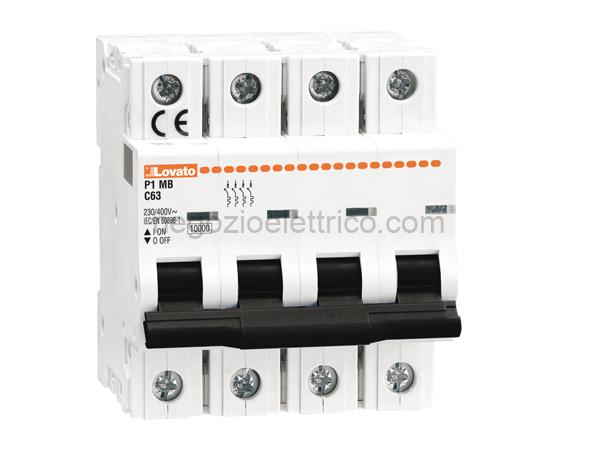 LOVP1MB4PD16 interrutt. magnetotermico 4p d 16a 10ka