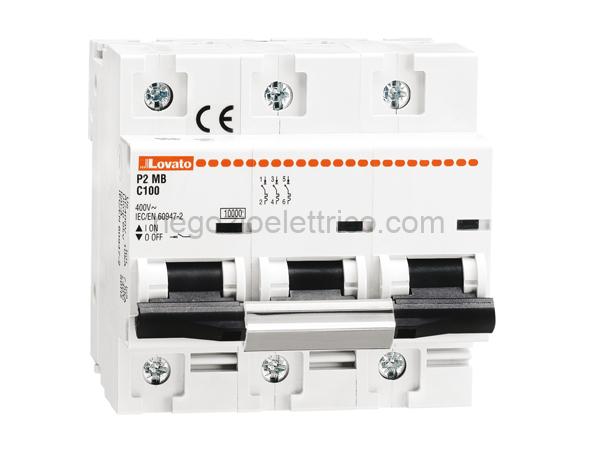 LOVP2MB3PC100 interrutt. magnetotermico 3p c 100a 10ka
