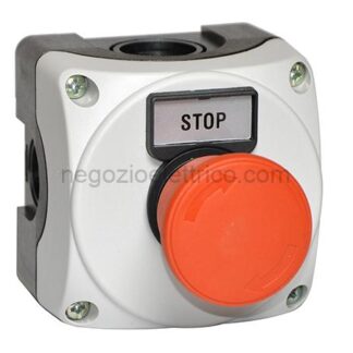 LOVLPZP1B802 pulsantiera grigia+pul.fungo rotaz.