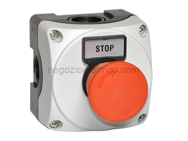 LOVLPZP1B802 pulsantiera grigia+pul.fungo rotaz.