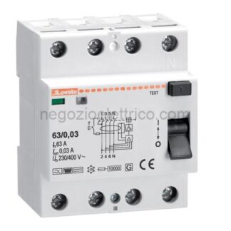 LOVP1RC4P63B030 interruttore diff.puro 4p 63a idn 30ma