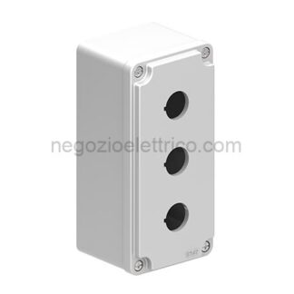 LOVLPZM3A8 pulsantiera metallica grigia a 3 fori