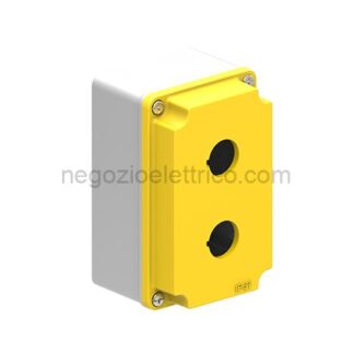 LOVLPZM2A5 pulsantiera met. grigio/gialla a 2 fori