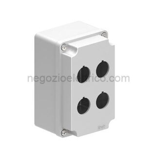 LOVLPZM4CA8 pulsantiera metallica grigia 2x2 fori