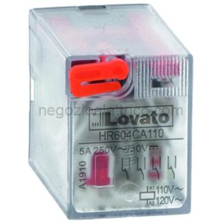 LOVHR604CD012 rele' industriale 4sc 5a 12vdc +led
