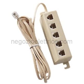 MST80610 Ciabatta 5 jack 6-4 + cavo Mt.2.10