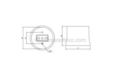 FAI9009/BIP/BI Presa bipasso bivalente 10-16A in porcellana bianco - immagine 2