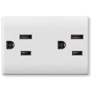 AVE441098T2/3 doppia presa usa 2p+t 15a domus 3m