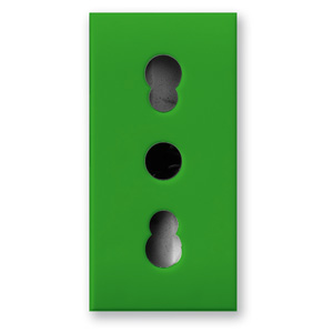 AVE442006/15TSV presa bipasso 2p+t verde s44 1m