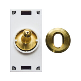 AVE444010OT/20A interruttore lev. ottone 2p 20ax 1m