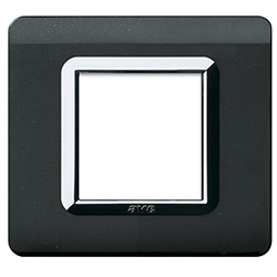 AVE44P32NAL placca tecn.44 nero cornic.cromo 2m
