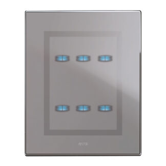 AVE44PVTC33GO placca touch vetro grigio ar.3+3com