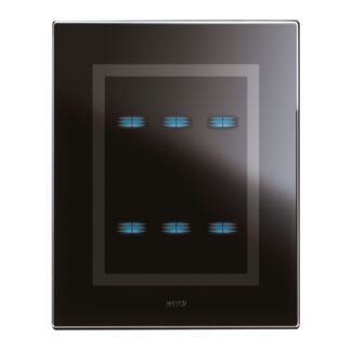 AVE44PVTC33NAL placca touch vetro nero asso.3+3com