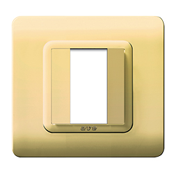AVE44PY31OT placca tecn.44 88x88 ottone luci.1m