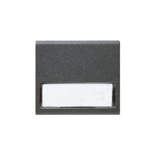 AVE45388S pulsante con targh. x sc.tonda noir