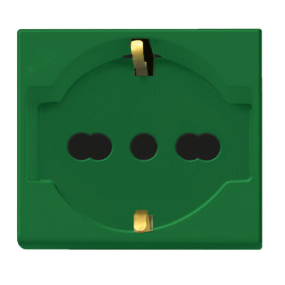 AVE45B90/15TSV presa unel bipasso 2x10/16a+t verde
