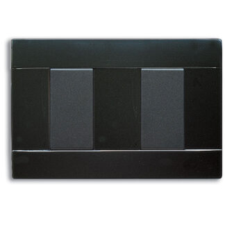 AVE45P002NL placca ral45 2mod.nero lucido