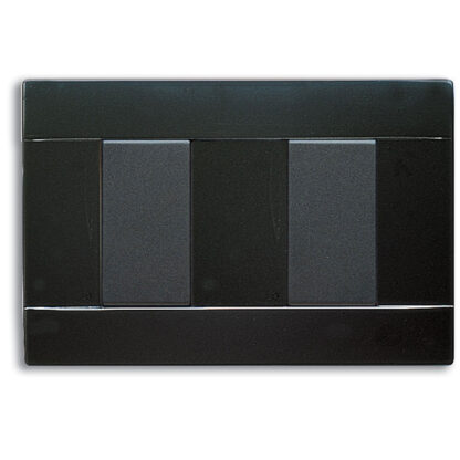 AVE45P002NL placca ral45 2mod.nero lucido