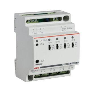 AVE53ABR4 attuatore 4ch illuminazione 4m din