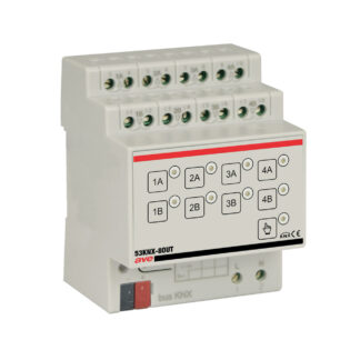 AVE53KNX-8OUT attuatore knx 8/4ch luci/tapp 4 din