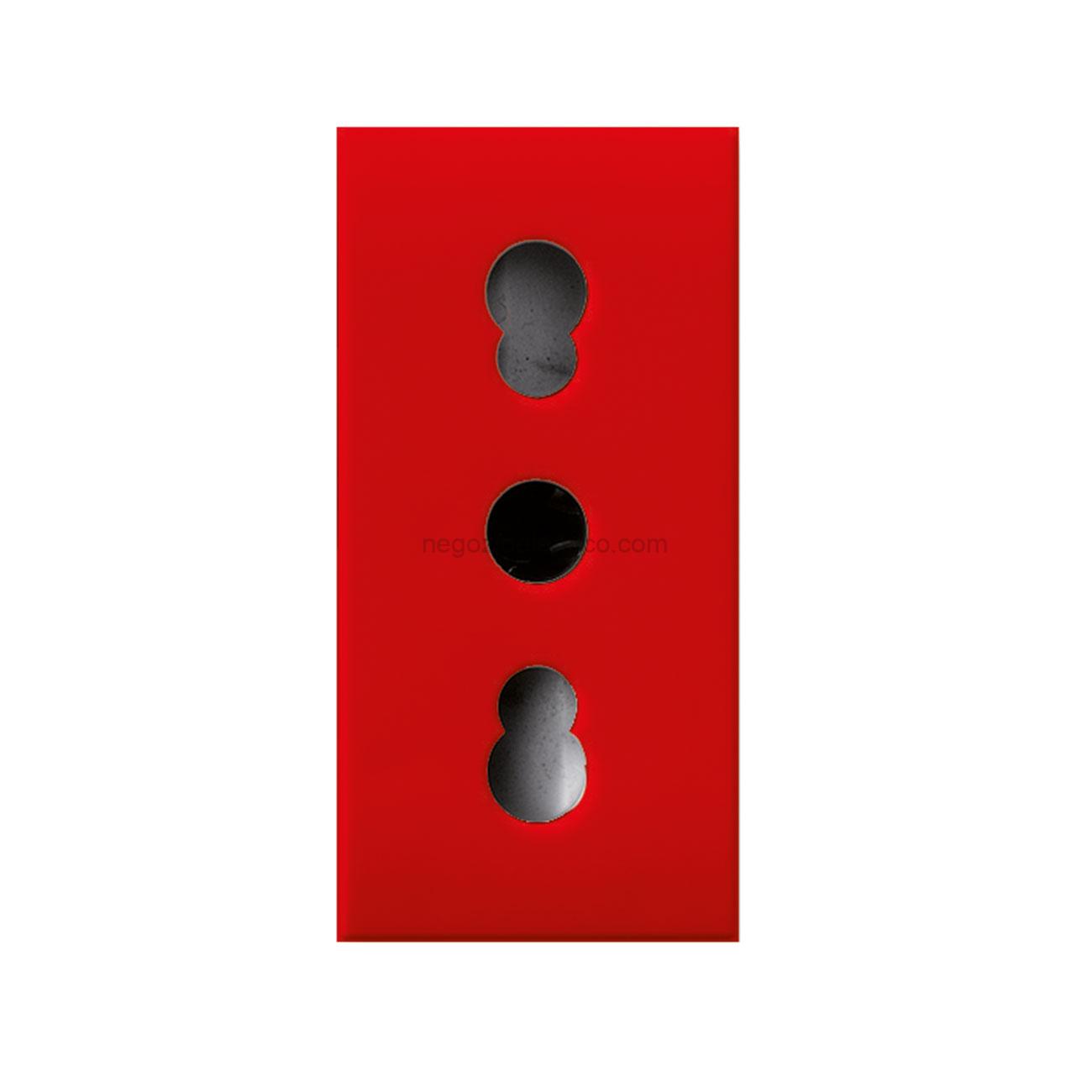 AVEAB442006-15TSR presa bipasso 2p+t rossa antibat.1m