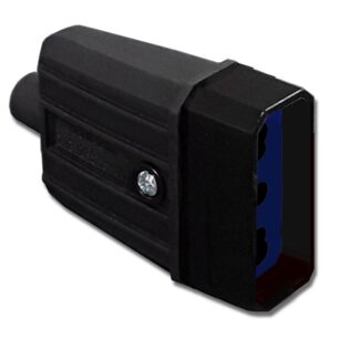 MSTAS05081 Presa IP40 P17/11 16A 2P+T in gomma nera