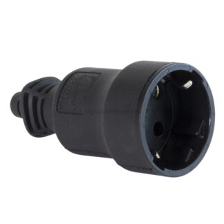 MSTAS05091 Presa IP40 Schuko 16A 2P+T in gomma nera