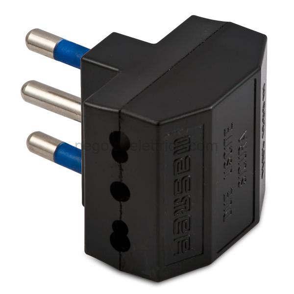 MSTAS05640 Adattatore doppio 16A 2P+T Nero