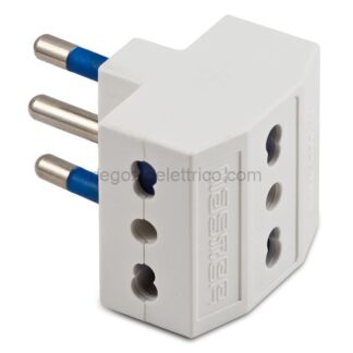 MSTAS05661 Adattatore triplo 16A 2P+T Bianca