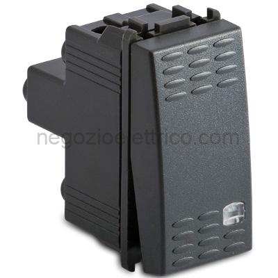 MSTAS31010 Interr. 1P illuminabile 16AX MODO GRIGIO