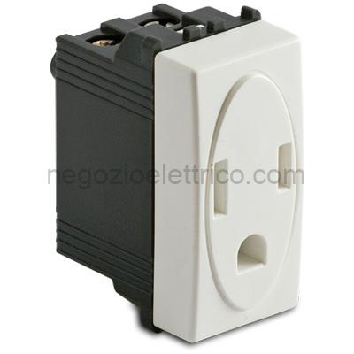 MSTAS36186 Presa americana 2P+T 15A127V MODO BIANCO