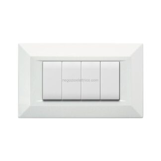 AVEBS41001 4 GANG 10A 1 WAY SWITCH+PLATE