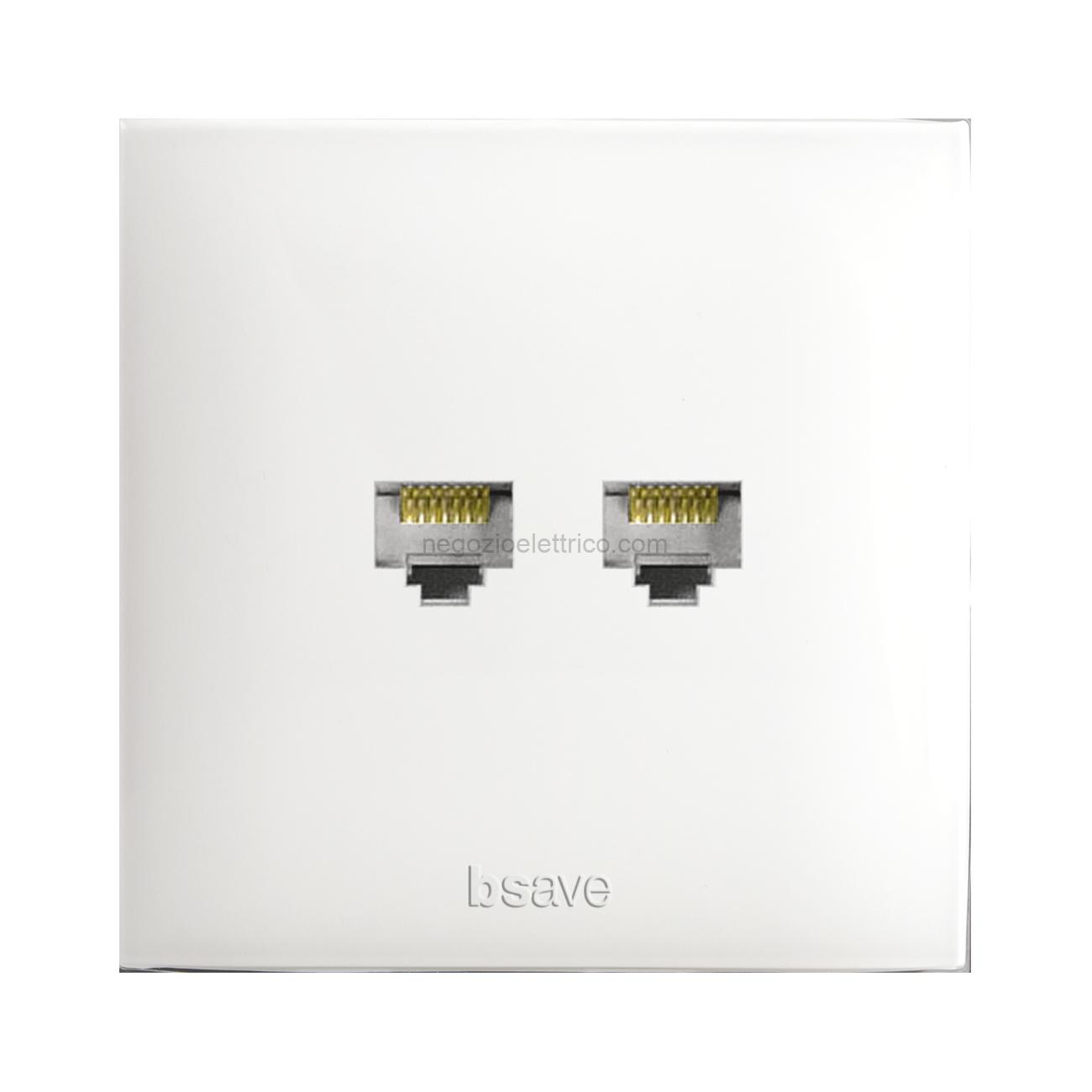 AVEBSN21027C6 doppia presa rj45 cat. 6 utp 2m