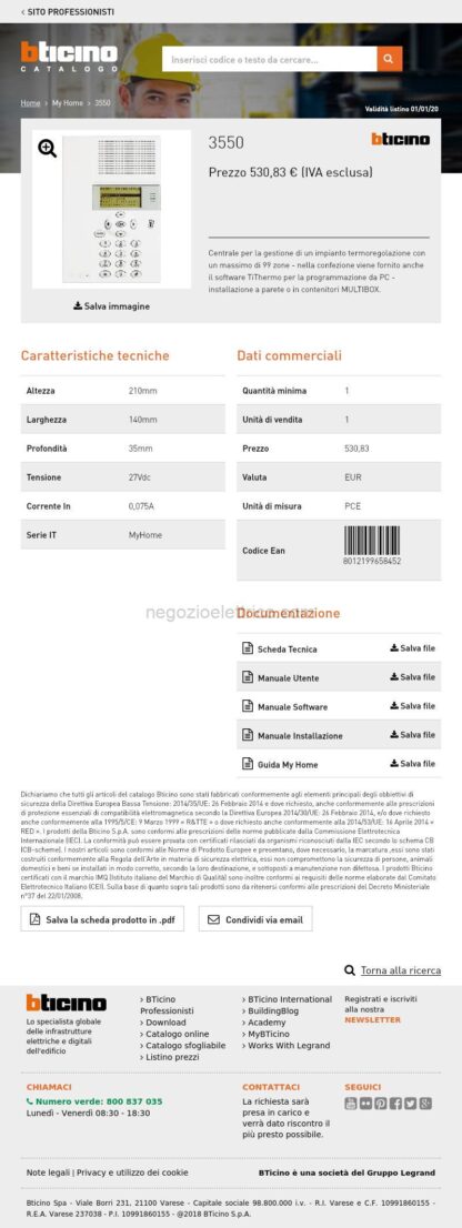 BTI3550 SCS - centrale termoregolazione - immagine 4