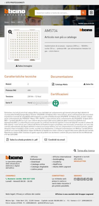 BTIAM5734 matix - trasformatore - immagine 4