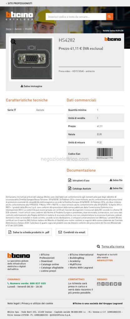 BTIHS4282 Axolute - presa video HD15 - immagine 3