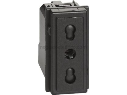 BTIKG4180 L.NOW - presa 2P+T 10/16A 250Vac bipas.nera - immagine 2