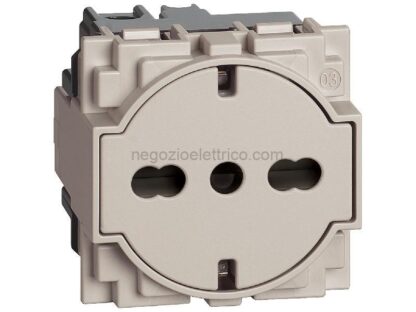 BTIKM4140A16F L.NOW - presa flat 16A std ger-ita sabbia - immagine 2