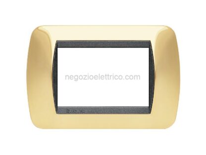 BTIL4803OR living int - placca 3 posti oro vero - immagine 2