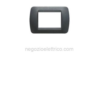 BTIL4803PA living int.- placca 3P plastica acciaio s.