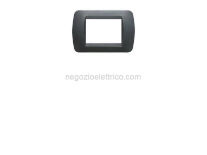 BTIL4803PA living int.- placca 3P plastica acciaio s.