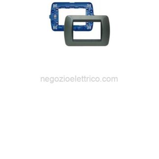 BTISL4803ACS kit - placca/supporto living int 3P acciaio