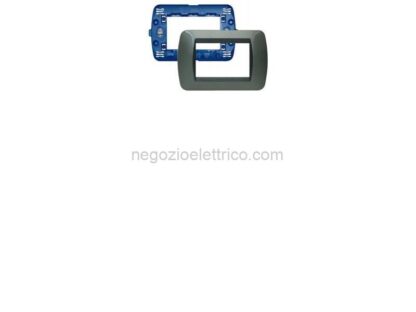 BTISL4803ACS kit - placca/supporto living int 3P acciaio