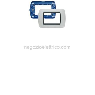 BTISL4803BAS kit - placca/supporto living int 3P bianca