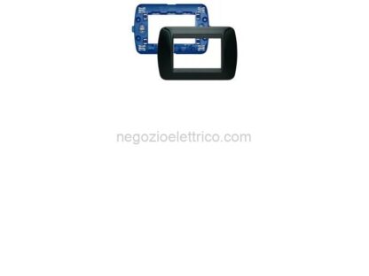 BTISL4803NRS kit - placca/supporto living int 3P nera