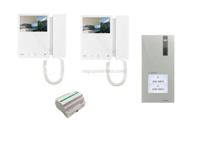 COE8461M2 Kit videocitofono bifamiliare Quadra e Mini S2 Comelit 8461M2