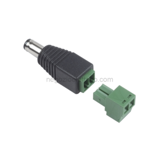 COECONAL01A connettore aliment. morsetti/jack maschio