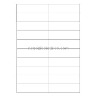 COEET9300 fogli etichette per pulsantiera extra